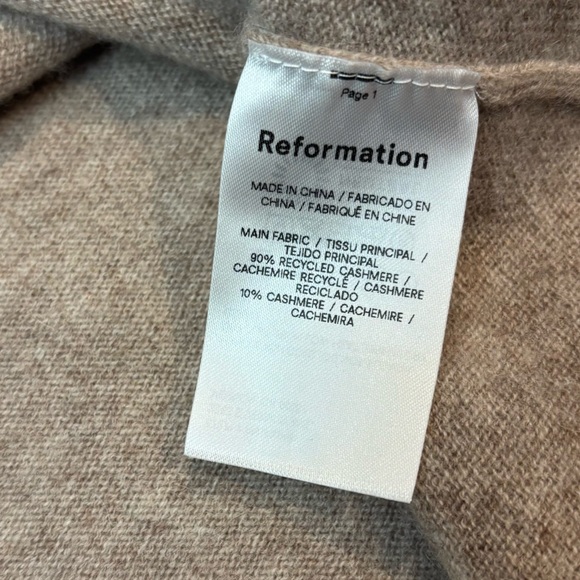 Reformation Maye Cashmere Polo Sweater - Picture 5 of 10